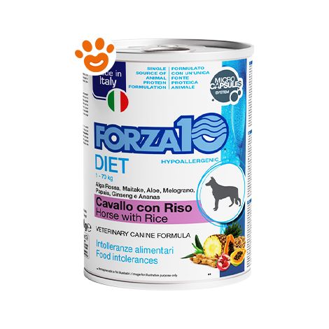 Forza10 Dog Diet Cavallo con Riso - Forza10 Dog Diet Cavallo con Riso - Lattina Da 400 Gr