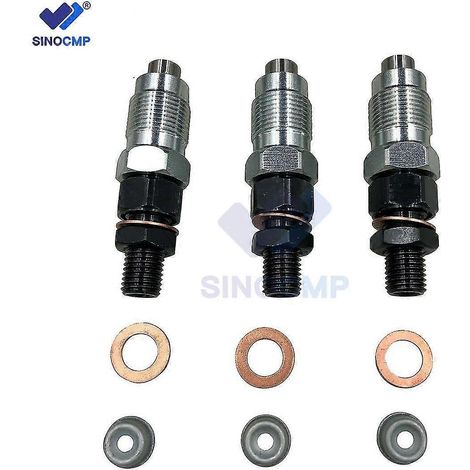 Lot de 3 injecteurs de carburant moteur D722 D782 16001-53000 16001-53002 pour Kubota GF1800E BX1860 BX1880 BX2360