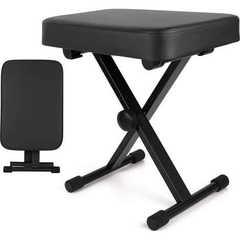 Tabouret Piano Reglable en Hauteur,Chaise Piano 40-45-48-50CM,Stable Banquette Piano,Siège de Piano en Forme de X