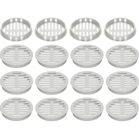 20 Pcs 60mm/2.4 Inch Circular Air Vent Cover Light Grey Plastic Air Vent Cover for Bathroom, Home, Office, Kitchen, Wardrobe (1/5)