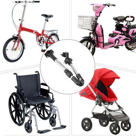 Support vélo antivol pour parapluie, fixation robuste en acier inoxydable, compatible voiture et vélo (1/5)