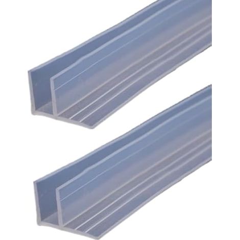 Lot de 2 bandes d'étanchéité de porte de douche en forme de F pour porte de douche de 2 m d'épaisseur 6 mm (1/5)