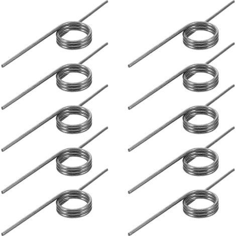 10 Torsionsfedern für Aufbewahrungseimer, Torsionsfedern für Behälter, Drahttorsionsfedern – 4,50 x 1,00 x 0,80 cm – Silber (1/3)