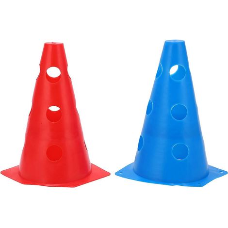 Barrière de football multicolore portable de 23 cm / 9,1 pouces, cônes d'entraînement de patinage et de basketball