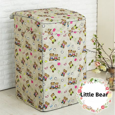 (Jaune clair, 58x61x96cm) Housse anti-poussière rabattable pour machine à laver, protection solaire et protection UV.