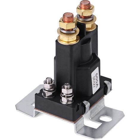 Relais de Démarrage Haute Intensité 500A 12V DC, Contacteur SPST pour Démarreur Auto (1/5)