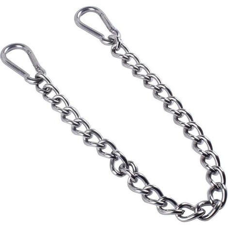 1 x Chaîne de chaise suspendue, acier inoxydable, 2 mousquetons, réglable en hauteur, pour intérieur/extérieur, balançoire, yoga aérien (1/5)