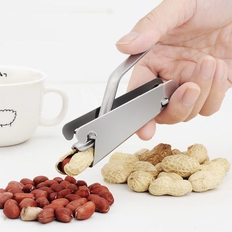 Ouvre-graines de melon pince en acier inoxydable éplucheur décortiqueur d'écrou dossier pinces à cacahuètes ouvre-graines de melon tournesol cuisine un grand (1/2)