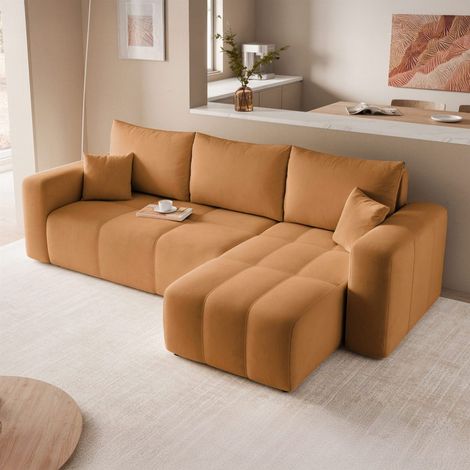 Ecksofa Schlafsofa Sofa LEROS in Stoff Manila Oecker Ottomane Rechts (1/5)