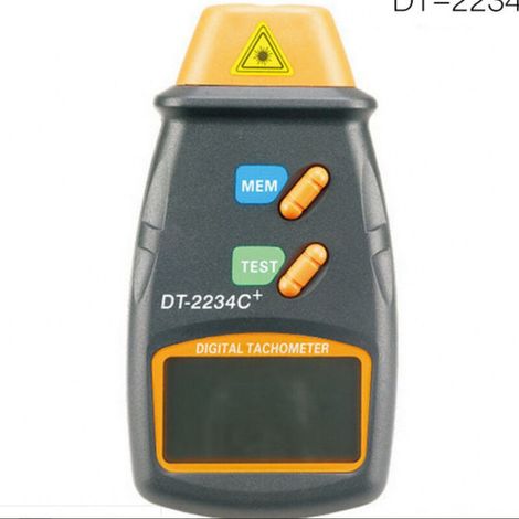 DT2234C+ Digitaler Laser-Drehzahlmesser, tragbarer Drehzahlmesser mit digitaler Anzeige, Laser-Geschwindigkeitsmesser, berührungsloser fotoelektrischer Drehzahlmesser, großes 5-stelliges LCD-Display (1/4)