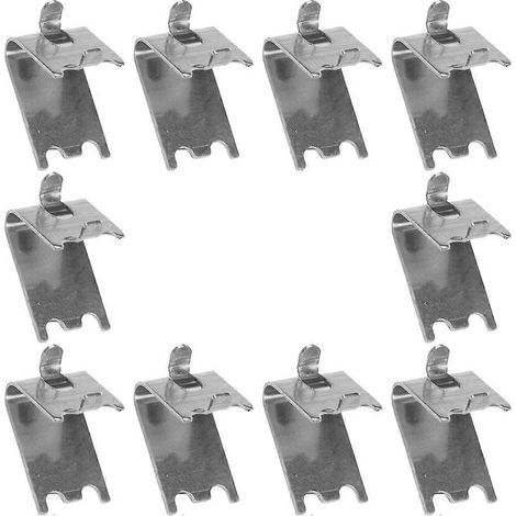 10 Kühlschrankregalclips, Kühlregalhalterungen, Kühlschrankhaken – 4,00 x 3,00 x 2,50 cm – Silber (1/4)