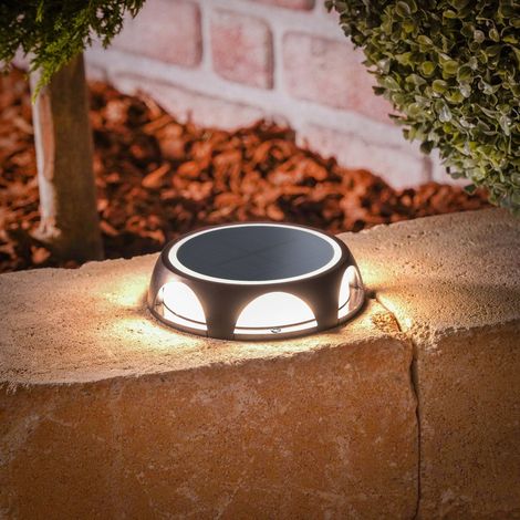 esotec Solarleuchte für außen IRIS trittfest ALUMINIUM Akku wetterfest 102937 (1/5)