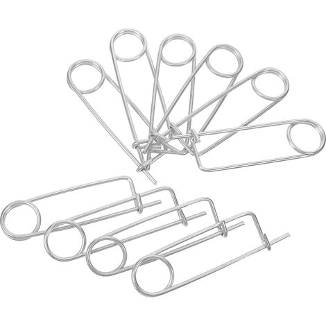 Sicherheitsstifte aus Stahl schnappförmig 2 x 75 mm 10er Set