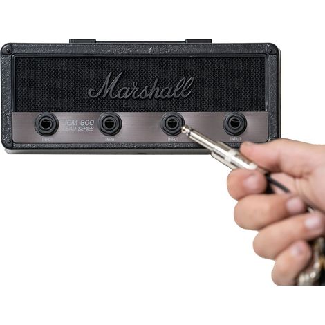 P Pluginz Marshall Stealth - Jack Rack montato a parete Include 4 portachiavi per chitarra e 1 kit di montaggio a parete Facile installazione (1/4)