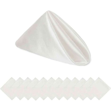 Bardusch - Lot de 10 Serviettes de Table en Polyester Ivoire - 50 cm, Résistantes aux Taches et Faciles à Nettoyer, Idéales pour Dîners et Réceptions (1/5)