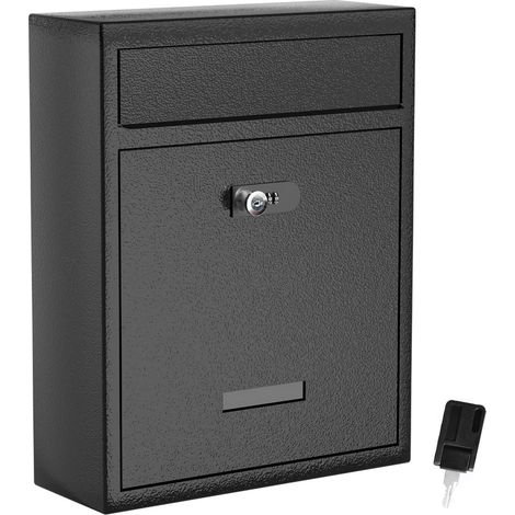 Metall-Briefkasten wandmontiert, groß, für Außenbereich, modern (1/5)