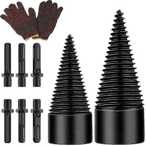 Foret conique robuste pour fendeuse de bûches avec mèches amovibles de 32 mm et 42 mm, édition 0724 (1/5)