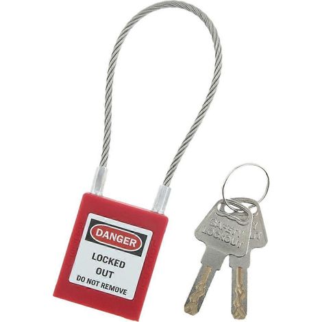 Cadenas de sécurité pour engins de chantier, corde, cadenas de consignation pour poutre longue, étiquette de consignation, verrou d'isolation (1/5)