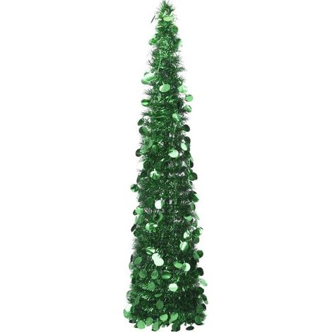 Sapin de Noël artificiel vert de 150 cm (matériau PET) (1/5)
