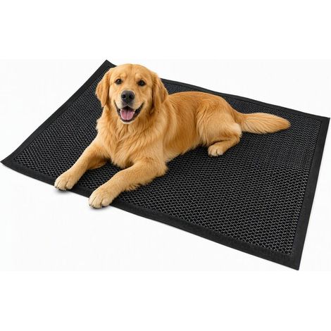 Paillasson Exterieur Entree Antidérapant, 50x80cm Tapis Entree Interieur Résistant à la Pluie et Imperméable, Absorbant et Lavable Tapis Extérieur, pour Porte, Jardin, Couloir, Cour, Cuisine, Noir (1/5)