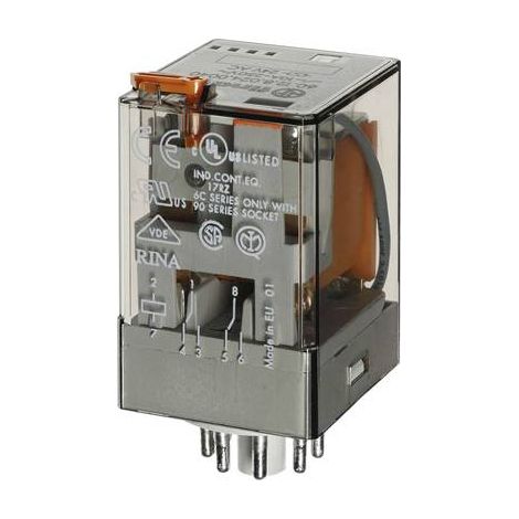 Finder 60 Series Relais de puissance 2 RT, bobine 48V c.a. Enfichable 1.3W ( Prix pour 1 ) (1/2)
