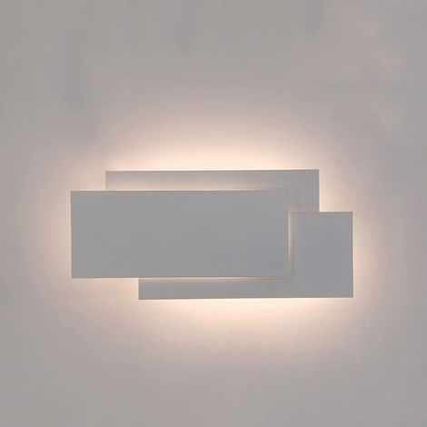 Lampe murale LED, Blanc Home Appliques Murales 18W IP44, Lumière Chaude (1/5)