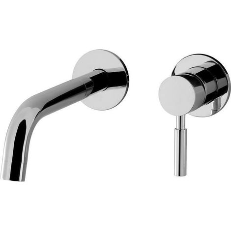 Wall Mounted Lever Water Mixer Basin Filler Tap Spout Chrome Water Outlet