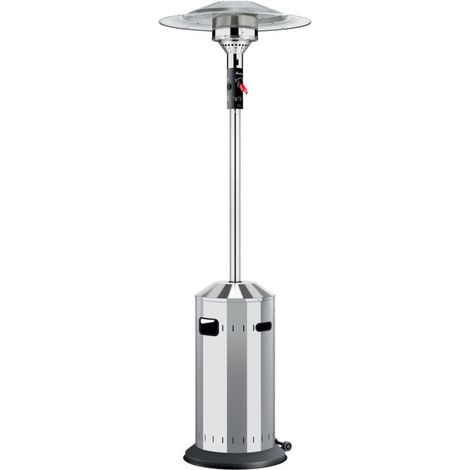 Riscaldamento Terrazza Esterna In Acciaio Inox Eleganza Bianco / Argento