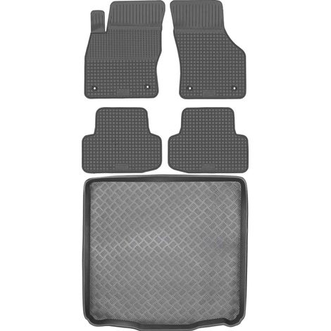 Ensemble de tapis de sol en caoutchouc pour Volkswagen Golf VII Kombi (2012-2020) + tapis de coffre