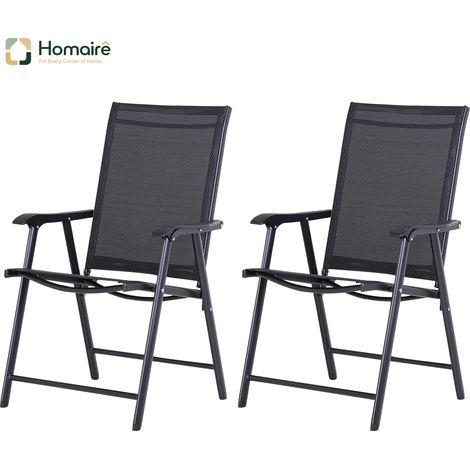 HOMAIRE Campingstühle 2er Set Klappstuhl mit Armlehnen für Outdoor & Freizeit