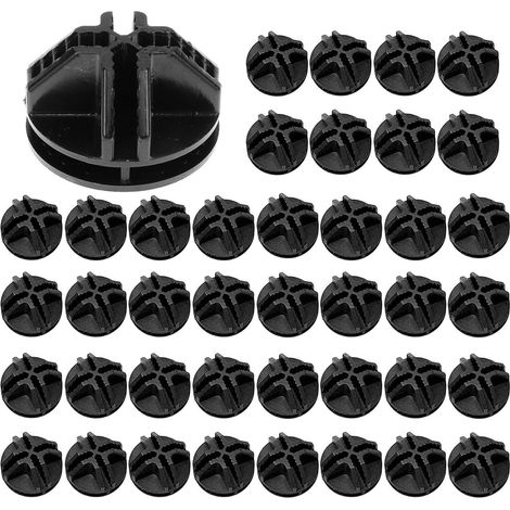 Connecteurs en Plastique Cube de Rangement, 40 Articles Connecteurs de Cube en Plastique, Cube de Grille Connecteurs Raccord pour Systèmes D'étagères Armoires Modulaires, Étagères Cubiques, Noir (1/5)
