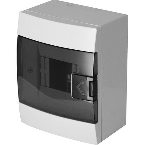 Tableau électrique saillie 4 modules (1x4) IP40 étanche blanc porte fumée HOROZ