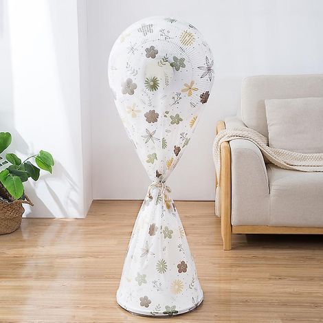 Housse de protection anti-poussière pour ventilateur électrique et petites fleurs (1/4)