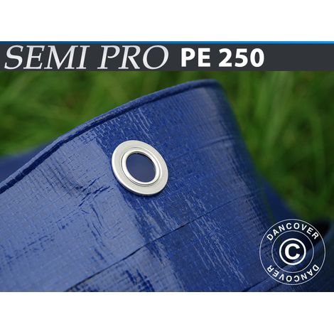 Tarpaulin 10x12 m, PE 250 g/m², Blue - Dancover (1/2)
