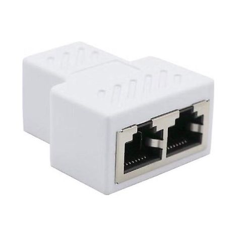 Adaptateur de câble réseau Ethernet Cat6 RJ45 8P8C vers double répartiteur RJ45 (1 pièce), pour réseau LAN (1/3)
