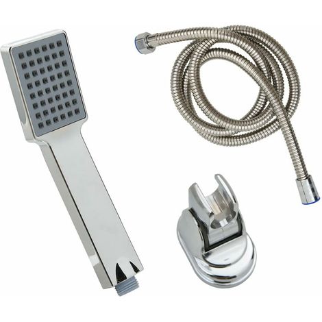 VURAHOME - Pomme de douche à main avec tuyau de 1,5 m Chrome Argent (1/5)