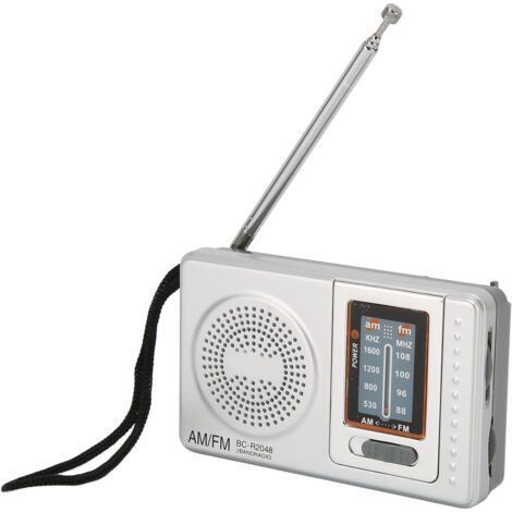 Radio portable AM/FM à piles – Antenne télescopique longue portée – Excellente réception et qualité sonore – Compacte et légère 79g (1/5)
