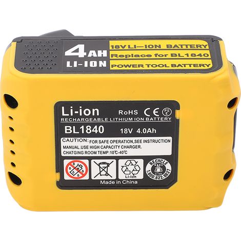 Batterie de rechange pour outils sans fil, boîtier ABS/PC, protection contre les courts-circuits, avec indicateur, 4000 mAh (1/5)
