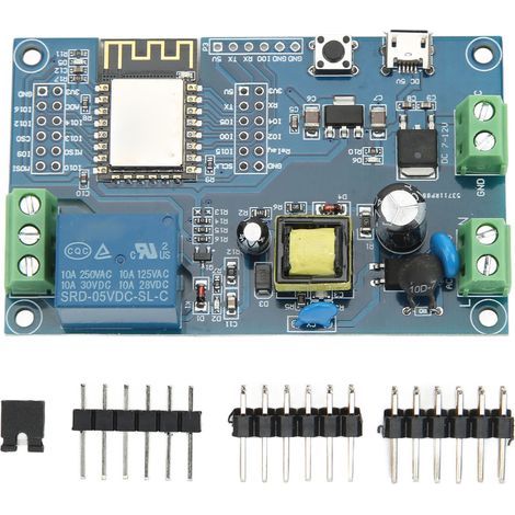 Relaismodul-WLAN-Entwicklungsboard, 1 Kanal, AC 90-250V, DC 7-12V, USB 5V für ESP8266 (1/5)