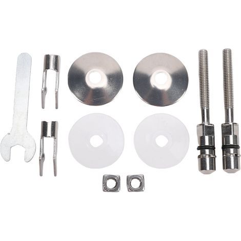 Toilet seat fixing hinge set suitable for LUVETT, stainless steel M6, 71.5mm lid support, replacement repair (1/5)