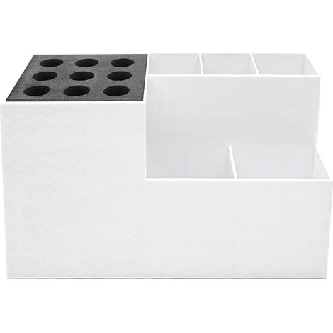 Étagère de rangement antidérapante blanche pour ciseaux, organisateur ultra léger pour outils de coiffure, sèche-cheveux, outils de coiffure, organisateur d'outils de coiffure-A (1/5)