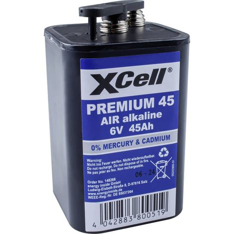 XCell Premium 45 Batteria speciale 4R25 Contatto a molla Zinco-aria 6 V 45000 mAh 1 pz. (1/5)