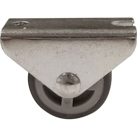Roulette pour caisson - Charge : 35 kg - Platine : 46 x 20 mm - Hauteur : 33 mm - Diamètre : 30 mm - ITAR