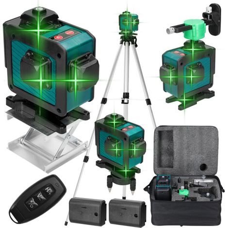 – 16-line 3° laser level – Self-leveling up to 3° – Accuracy ±1mm/7m – 520nm green light – Ideal for tiling (1/5)