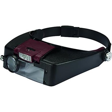Loupe montée sur la tête avec lumière LED pour lecture/entretien/médecin/point de croix(sans batterie) (1/5)