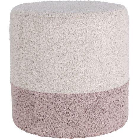 POUF IN TESSUTO, 35CM, COLORE BEIGE/ROSA, NATALE, CASSEPANCHE
