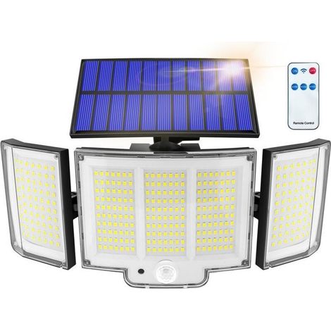 YMYNY Lampe Solaire Exterieur 1 Unité 1500lm Ip65 Capteur 270° 3 Modes Luminaire Exterieur Solaire Lampe Solaire Exterieur Puissante Éclairage Extérieur Solaire Puissant Lumière Solaire Extérieure (1/4)
