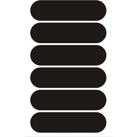 Kit 6 Bandes Stickers Noirs Rétro Réfléchissants pour Casque Moto, Vélo, Trottinette, Taille 85  23mm