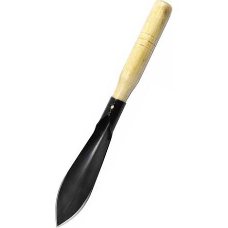 1 pelle de jardin, acier inoxydable et bois, 35 cm, pour creuser, transplanter, désherber (1/5)