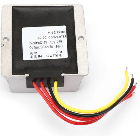 AC12V à DC12V Grande coque en aluminium AC DC Convertisseur Adaptateur de module d'alimentation (8A)